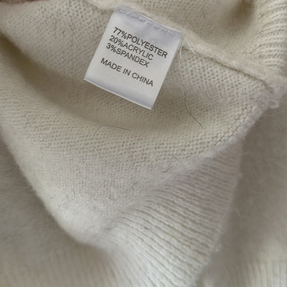 Little Lies Ivory White Pullover Sweater S/M - Picture 10 of 11